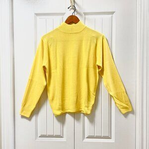 NWOT Vintage Gianni Dolce Mock Neck Sweater Yellow